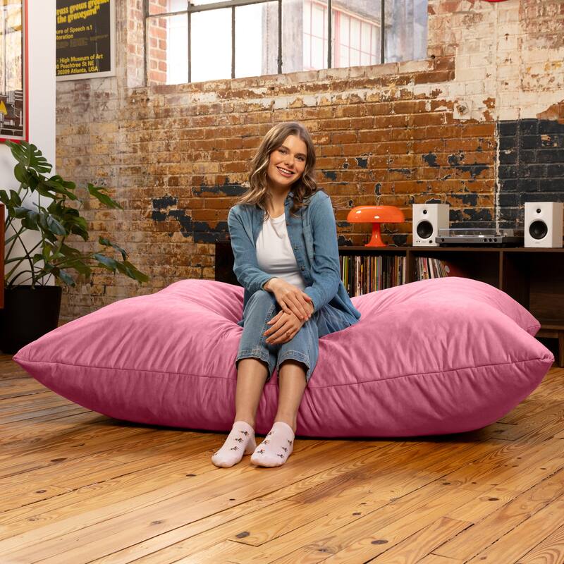 Jaxx 5.5' Huge Bean Bag Floor Pillow and Lounger for Adults - Microsuede