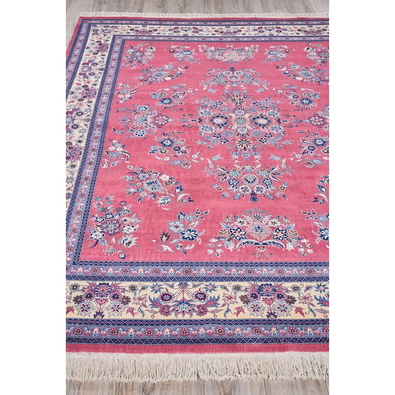 EXQUISITE RUGS ONE-OF-A-KIND Super Fine Antique Weave Hand Knotted PINK Rug - 8'3"x10'2"