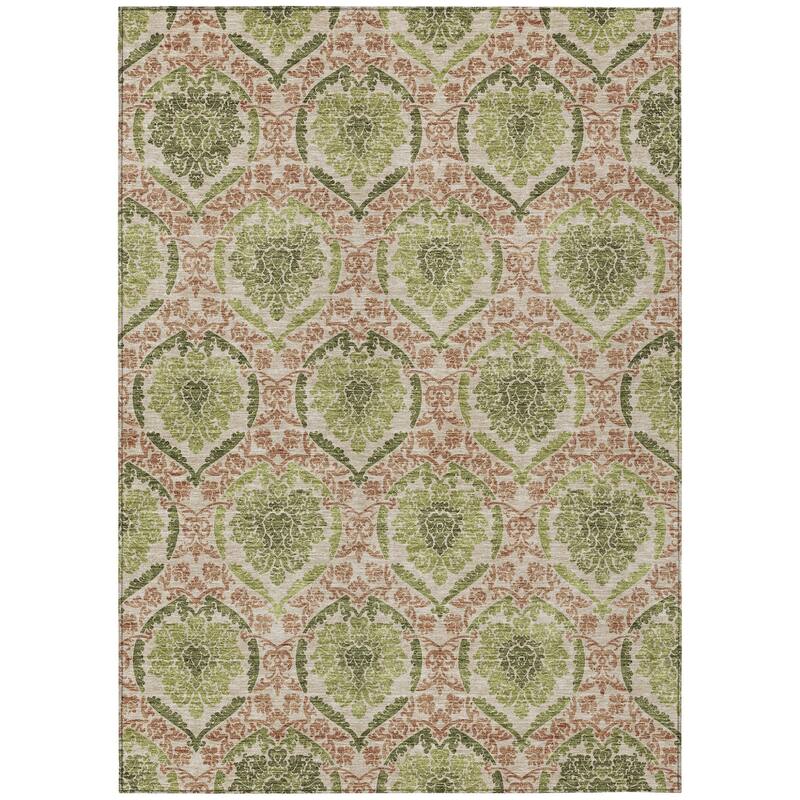 HomeRoots Medallion Transitional Rectangle Outdoor Rug