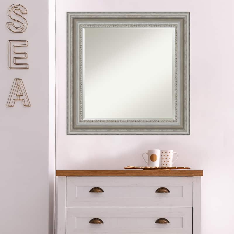 Beveled Bathroom Wall Mirror - Parlor Silver Frame