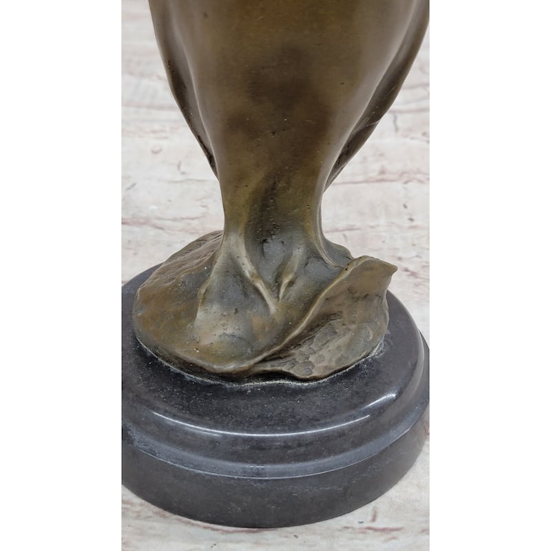 Bronze Metal Owl Bird Sculpture Statue Figure Original Art By Milo On Marble Base