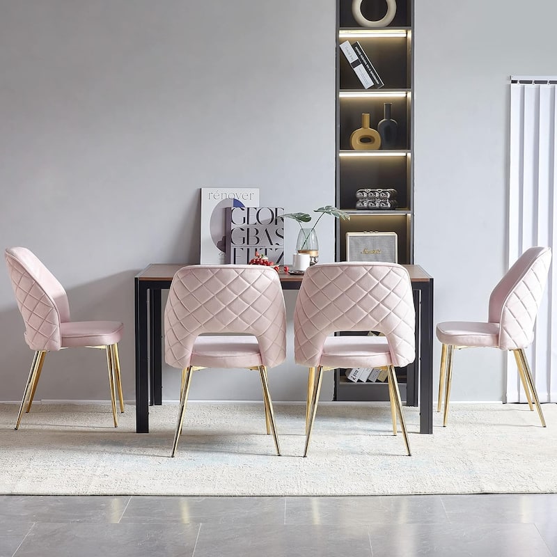 Howtai Upholstered Home Chair Hollow-Back Set of 4