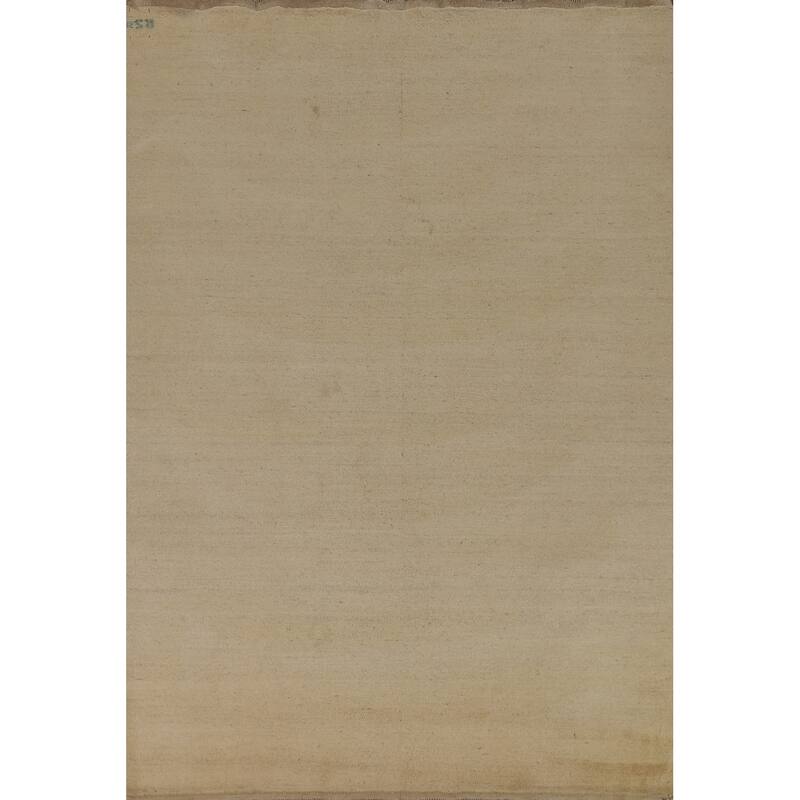 Contemporary Gabbeh Oriental Area Rug Hand-Knotted Wool Carpet - 6'0" x 8'10"