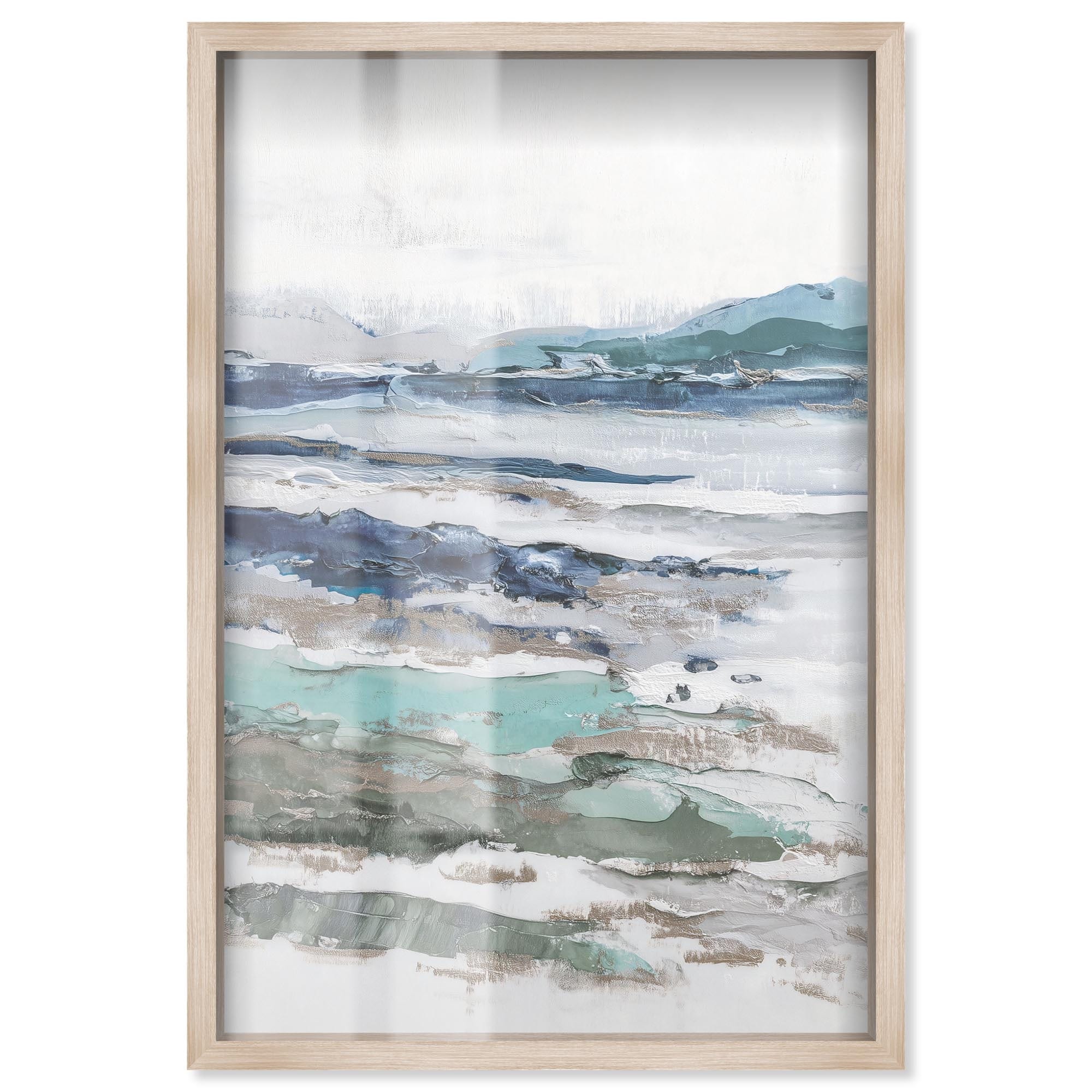 Marine Layers III Blue Abstract Art Shadowbox Print by Art Remedy