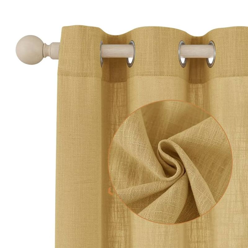 Linen Texture Light Filtering Grommet Panel Pair