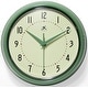 preview thumbnail 192 of 195, Infinity Instruments Round Retro Kitchen Wall Clock by Infinity Instruments 9.5 Inch - Green