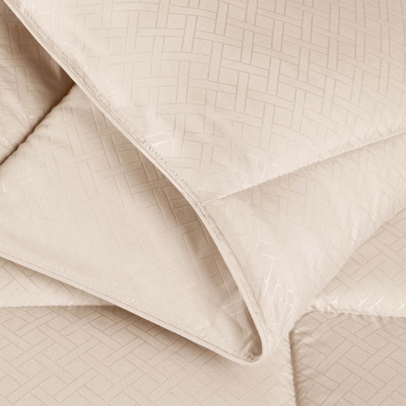 Superior Monochrome Basketweave Microfiber Down Alternative Comforter