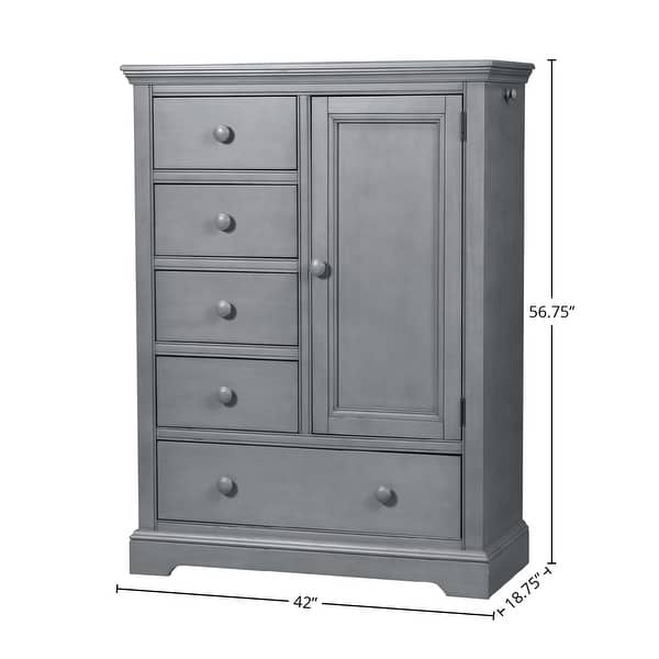 Hanley 42" Wide Chifferobe, Cloud
