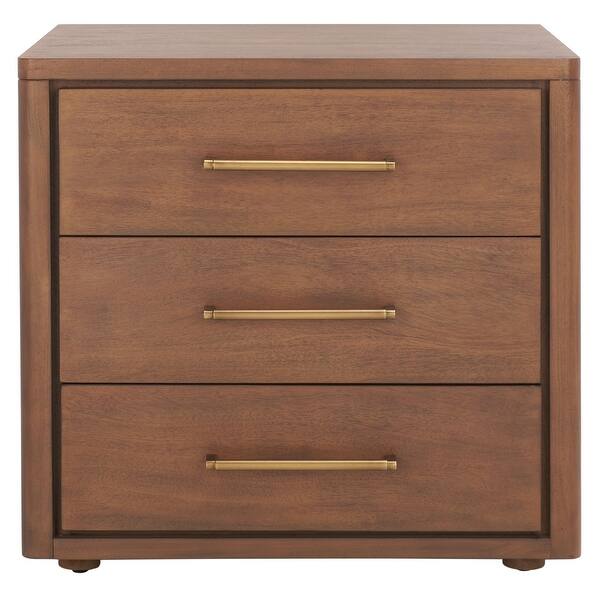 SAFAVIEH Couture Rosey 3-Drawer Nightstand Table (Fully Assembled)