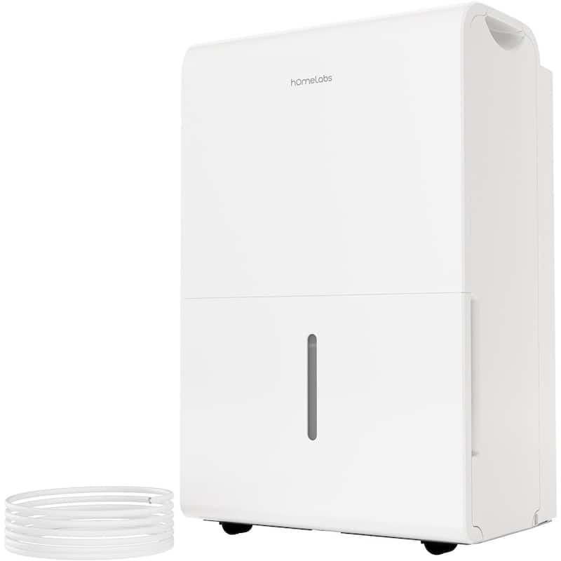 hOmeLabs 50 Pint Wi-Fi Dehumidifier with Pump, Up to 7,000 Sq Ft (MAX 120 Pint at 95°F, 90% RH) - For Rooms, Offices, Basements