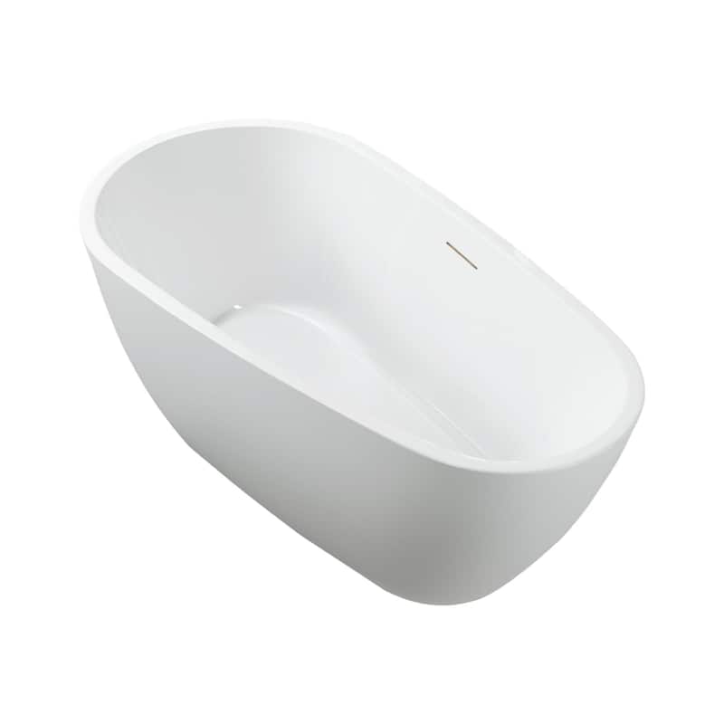 Vanity Art 59" Acrylic Freestanding Soaking Bathtub