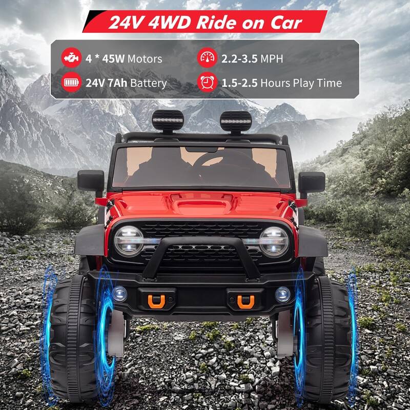 2 Seats 24V Kids Ride on Truck with Remote Control