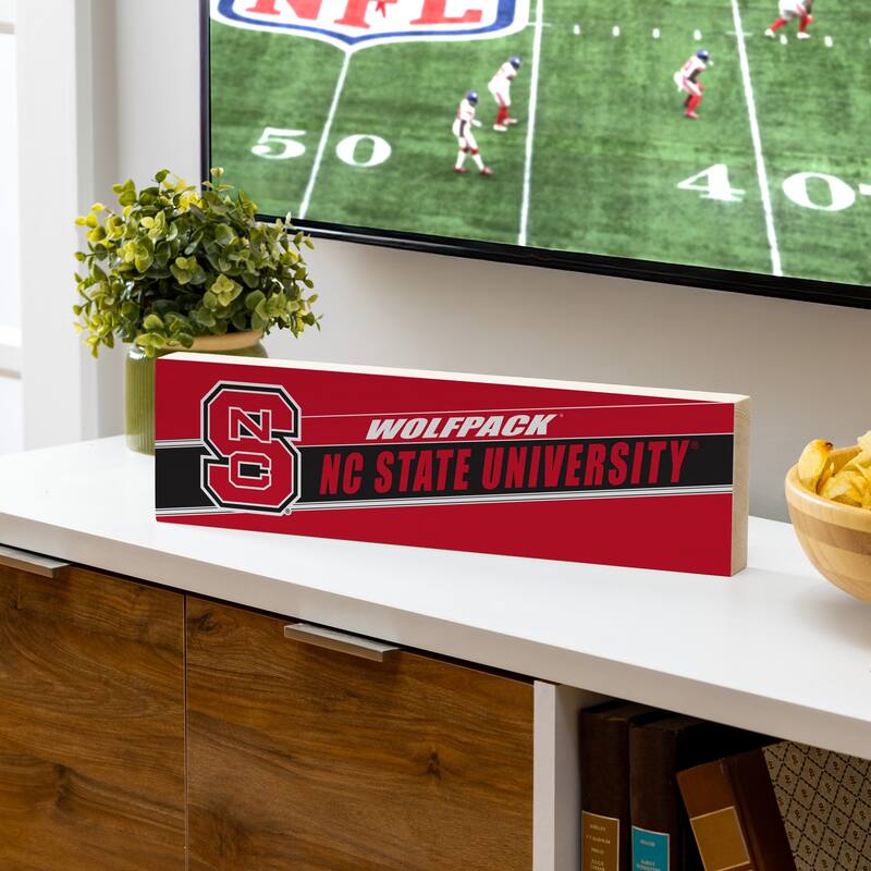 North Carolina State University Wooden Tabletop Mantel Shelf Sign - 5" x 18"