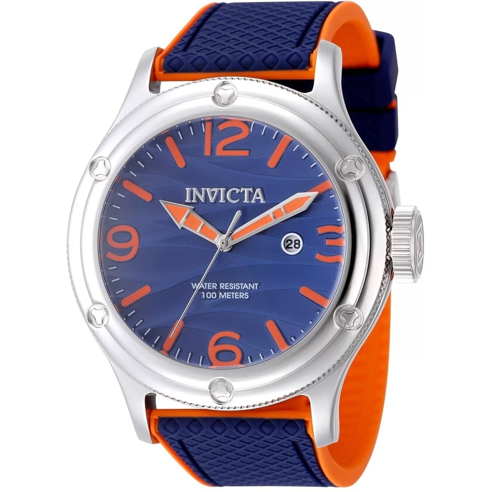 Invicta Men's Pro Diver Quartz PC32 Orange, Blue Dial Watch