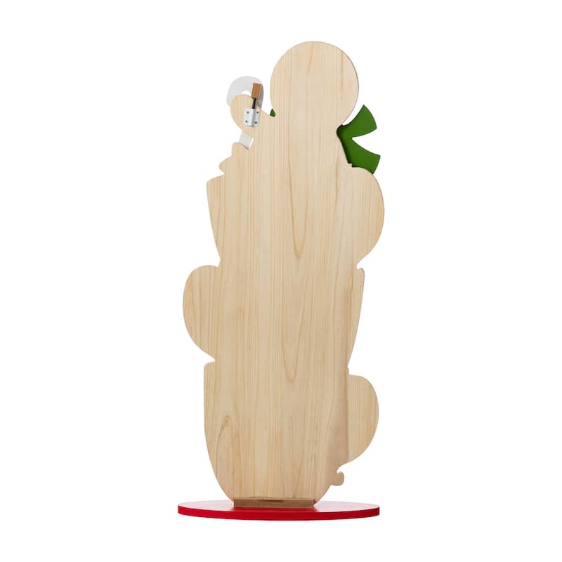 Glitzhome 34.50"H Christmas Gingerbread Man on Coffee Cup Porch Decor - Multi