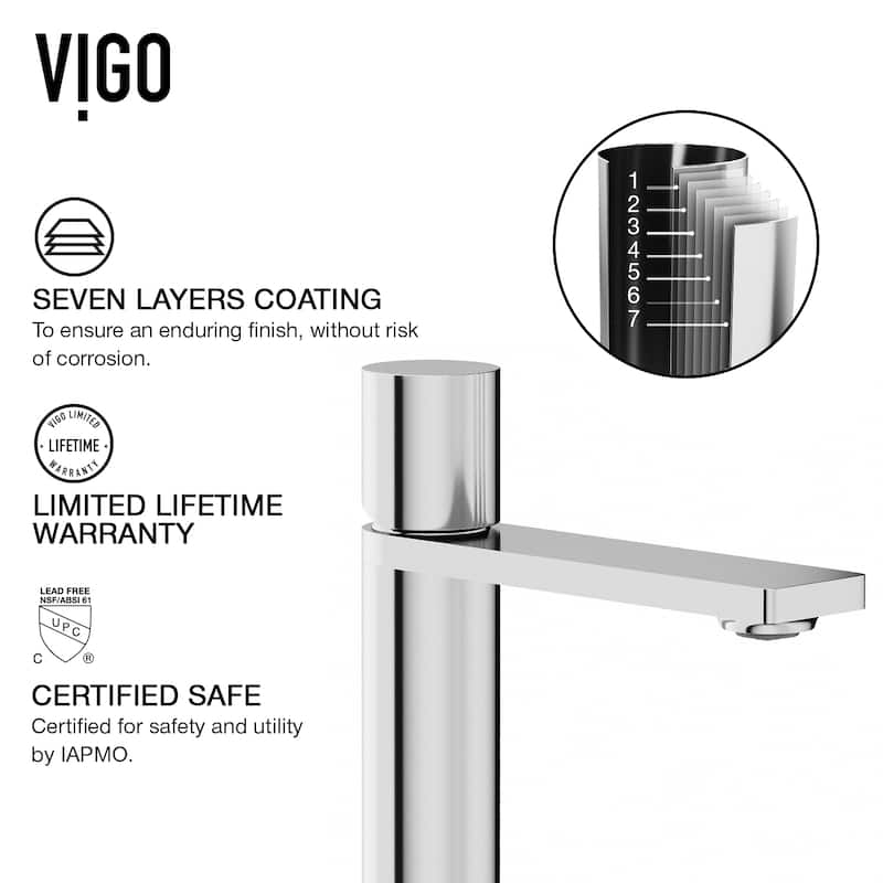 VIGO Starr 17"L x 13"W MatteStone Vessel Sink and Gotham 12"H Faucet Set