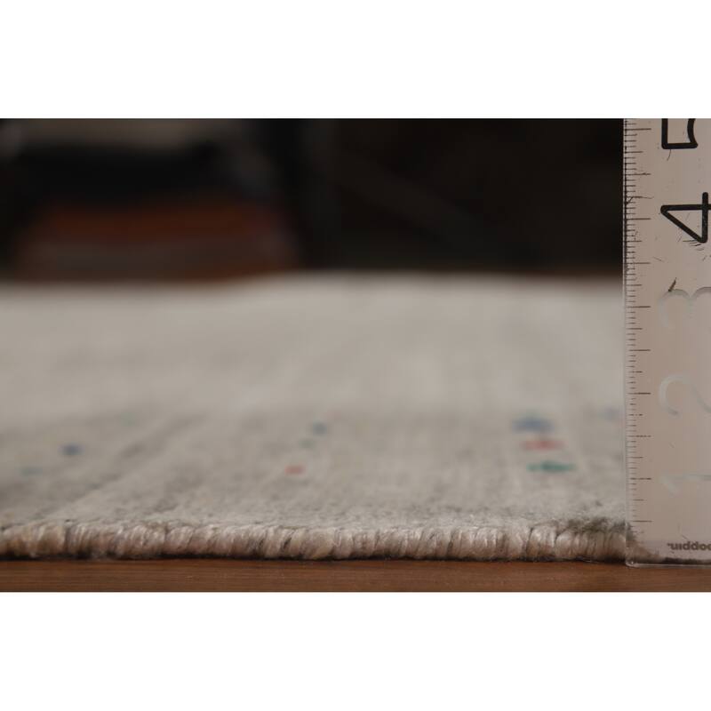 Hand Knotted Oriental 100% Wool Carpet Tribal Tribal Beige & Ivories Gabbeh Area Rug - 12' 2'' X 8' 11''