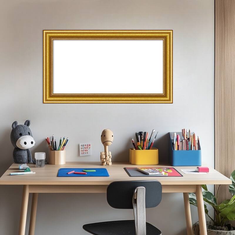 Amanti Art Townhouse Gold Framed Dry Erase Magnetic Board