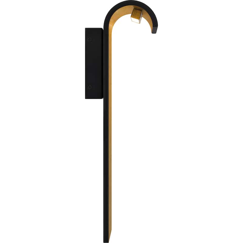 Lunar Integrated LED Matte Black Outdoor Wall Lantern