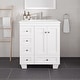 preview thumbnail 15 of 19, Eviva Acclaim Single Sink Bath Vanity with Carrara Quartz Top and Undermount Porcelain Sink 28" - White