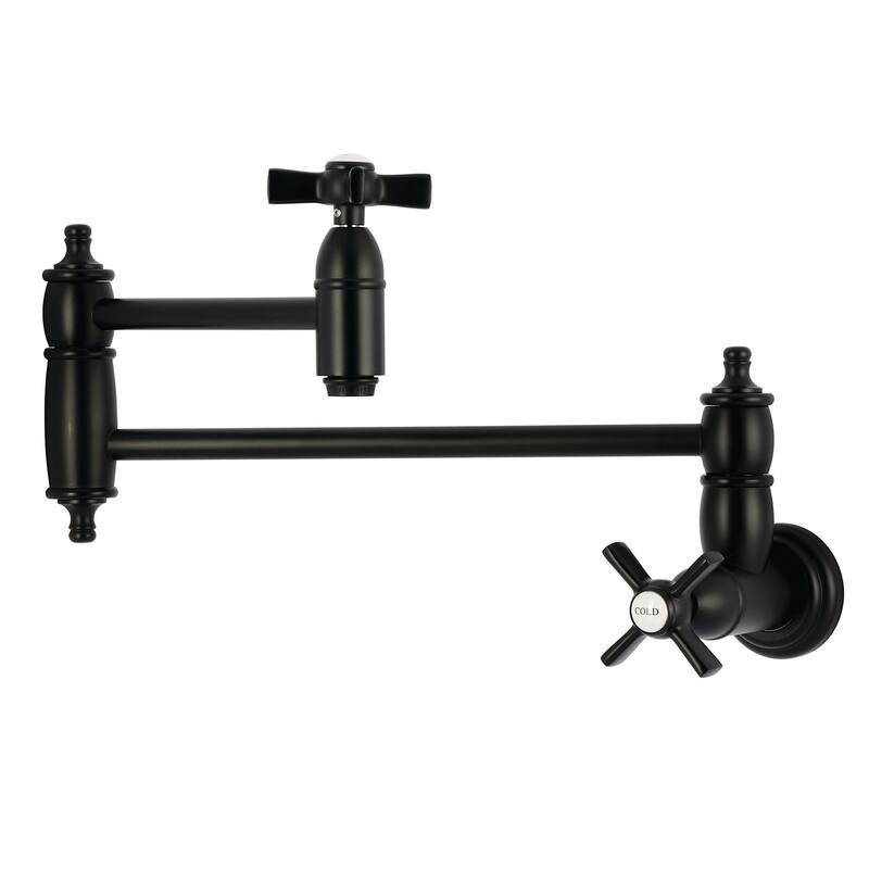 Kingston Brass KS310.ZX Millennium 3.8 GPM Wall Mounted Single Hole - Matte Black