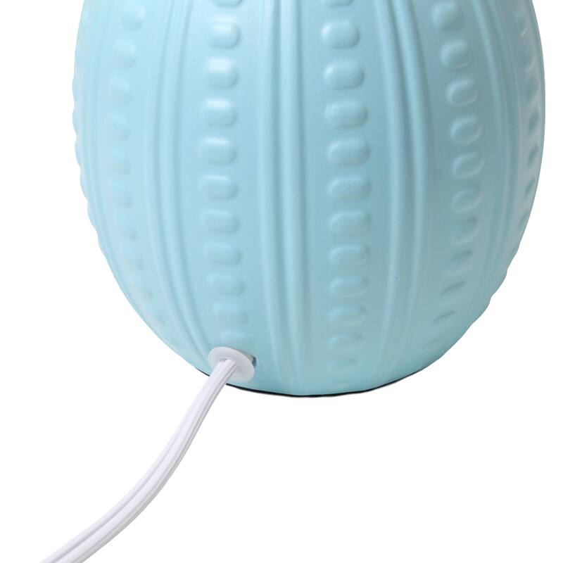 Mini Oval Table Lamp with Tapered Shade - 12.5" - Blue