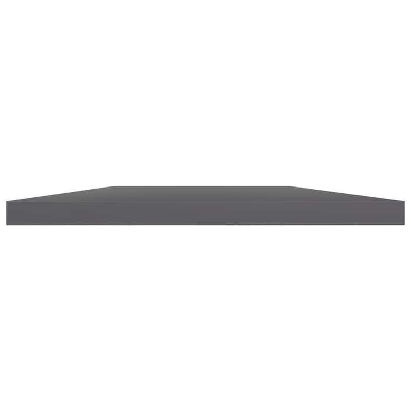 vidaXL Bookshelf Boards 4 pcs High Gloss Gray 15.7"x11.8"x0.6" Chipboard