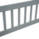 preview thumbnail 19 of 19, Full Wood House-Shaped Floor Bed With Fence, Guardrails,Grey - Grey