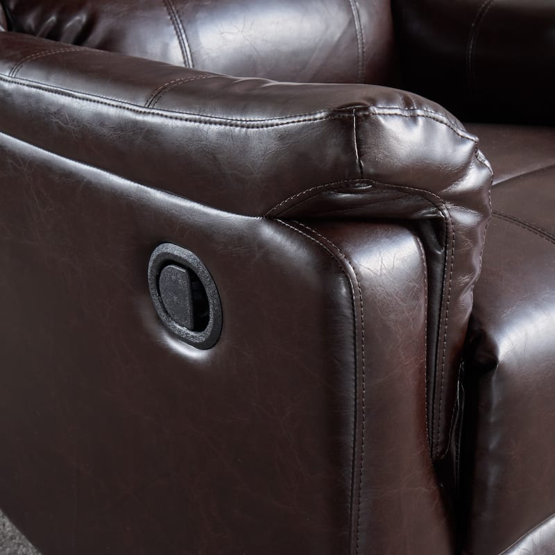 Roomfitters Fabric Glider Recliner with Swivel, Manual Reclining Chair