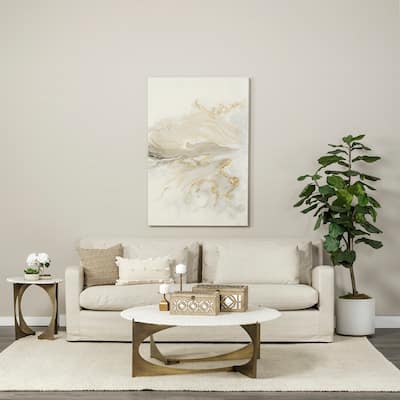 Reinhold Round Marble Top w/ Metal Base Coffee Table
