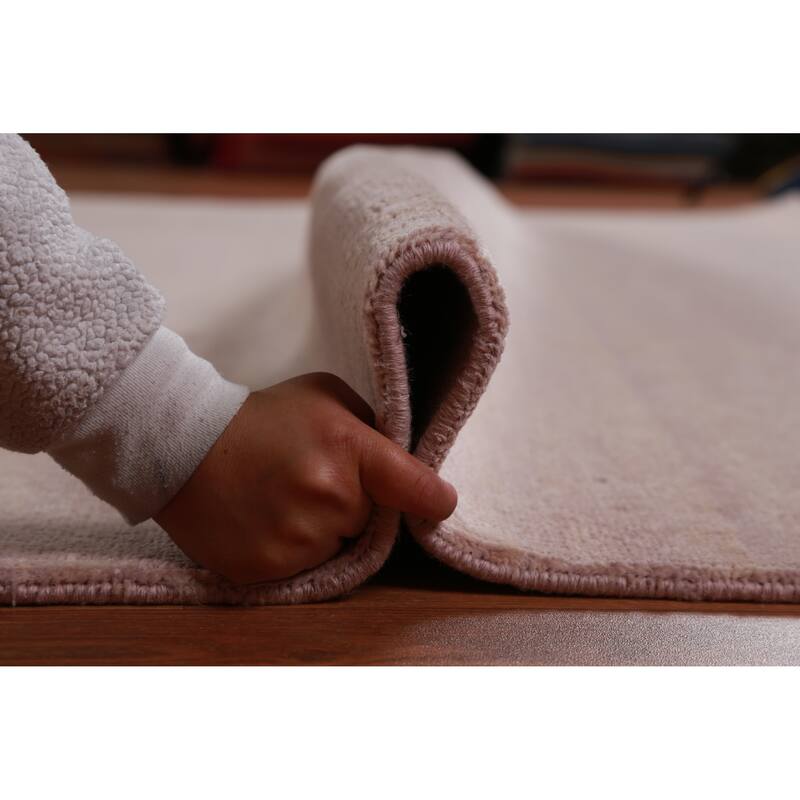 Hand Knotted Oriental 100% Wool Carpet Modern Stripe Purples Gabbeh Area Rug - 11' 11'' X 9' 4''