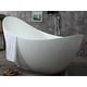 preview thumbnail 6 of 6, ALFI brand AB9951 73" White Solid Surface Smooth Resin Soaking Slipper Bathtub