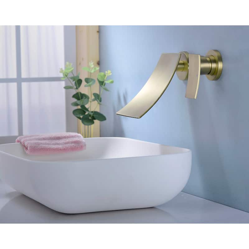 Wall Mount Widespread Bathroom Faucet