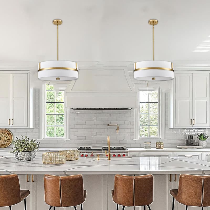 4 Light dinning room lightng gold bulbs light metal pendant light