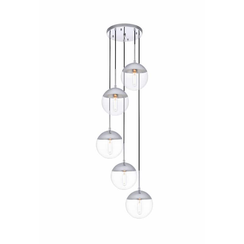 Elegant Lighting Eclipse 5 Light 18" Wide Multi Light Pendant with