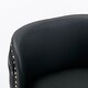 preview thumbnail 38 of 47, Modern PU Upholstered Bar Stools Set of 2, Adjustable Seat Height Swivel Bar Chair, Tufted Backrest Rivet Decorative Bar Stool