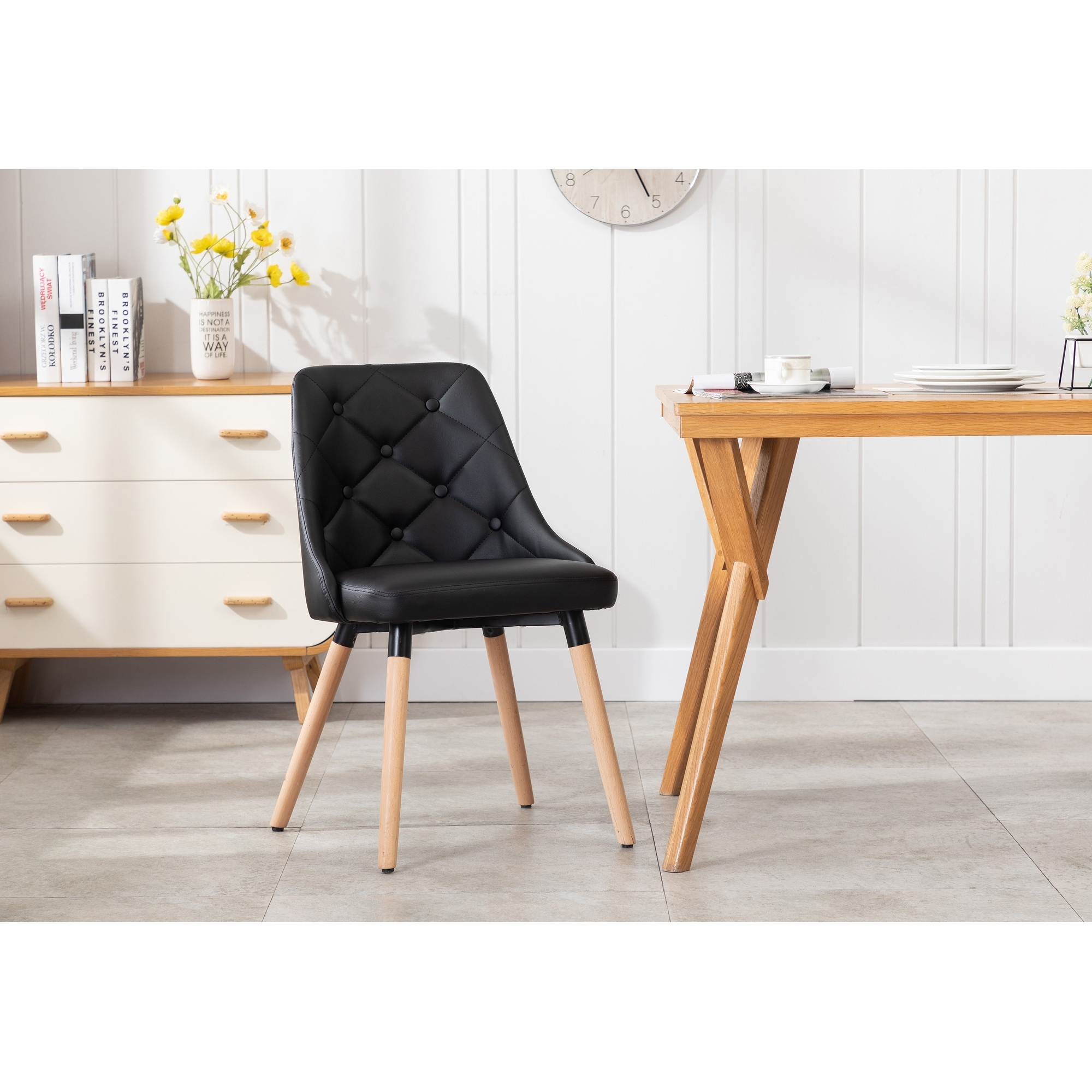 Leather dining shop chair upholstery