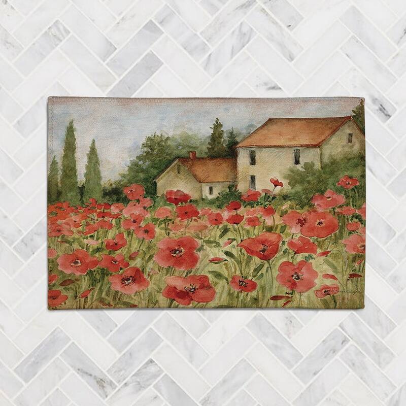 Laural Home Tuscan Landscape Chenille Accent Rug