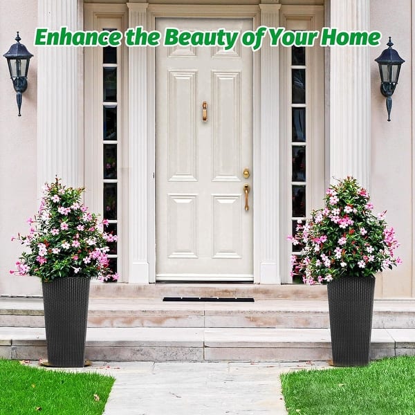 2 Pack 30 Inch Tall Planters Flower Pot for Patio, Porch - Bed Bath &  Beyond - 42458665