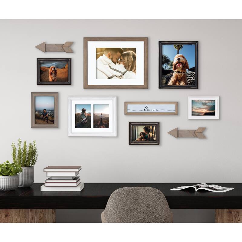 Kate and Laurel Bordeaux Expression Gallery Wall Kit