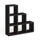 Stepped Six Cubby Decorative Black Wall Shelf - Black