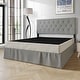 preview thumbnail 3 of 15, CraftPorch Solid Wood 5-Inch Box Spring Foundation with Wood Slats with Warm Grey Linen Cover