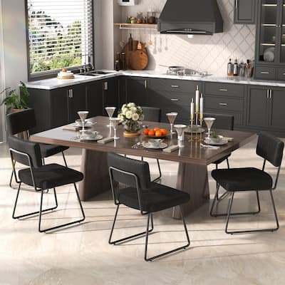 Modern Set of 2/4/6/8 Dining Chairs Upholstered Chairs with Open Back for Dining Room and Kitchen
