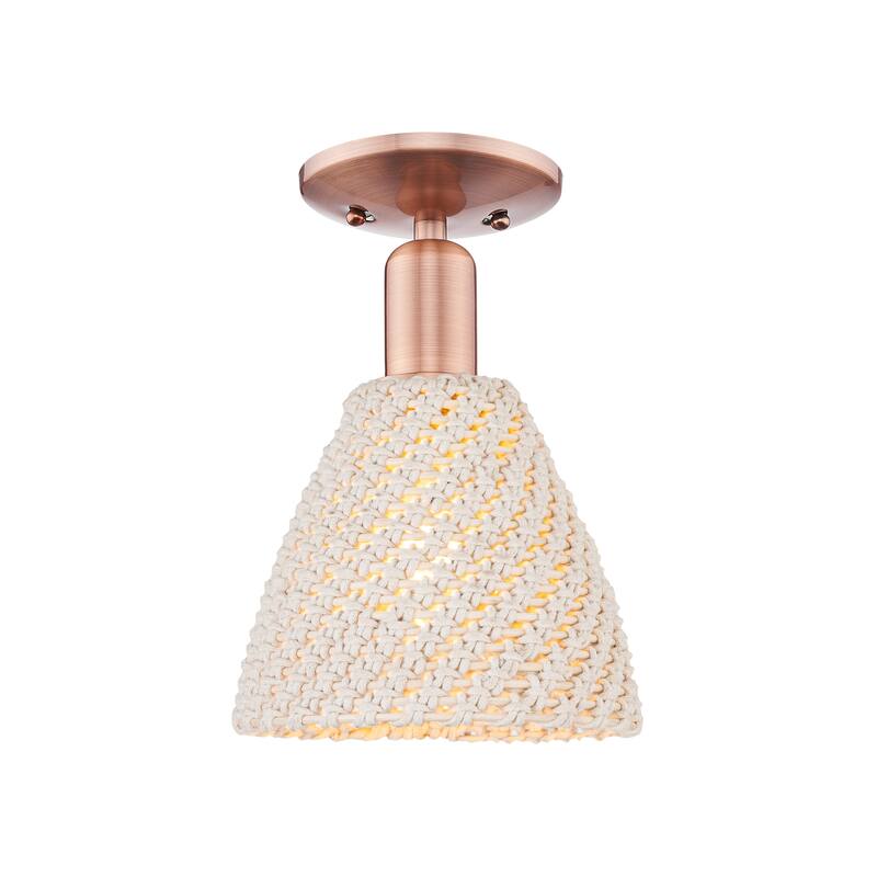 Innovations Lighting Downtown Urban - Natural Ballston Dome - 1 Light 8" Semi-Flush Mount Light