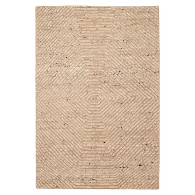 ECARPETGALLERY Hand-knotted Tangier Tan Wool Rug - 5'2 x 7'10