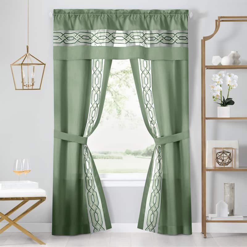 Achim Paige 5 Piece Window Curtain Set