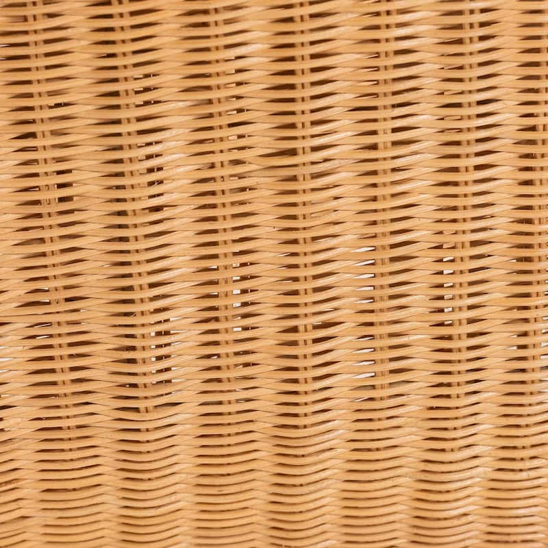 Reya Natural Rattan 2-Piece Living Room Set - Handwoven Wicker Accent Seating with Pedestal Base for Modern Boho Spaces