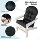 preview thumbnail 8 of 16, Gymax Set of 2 Patio Adirondack Chair Cushion High Back Fade Resistant