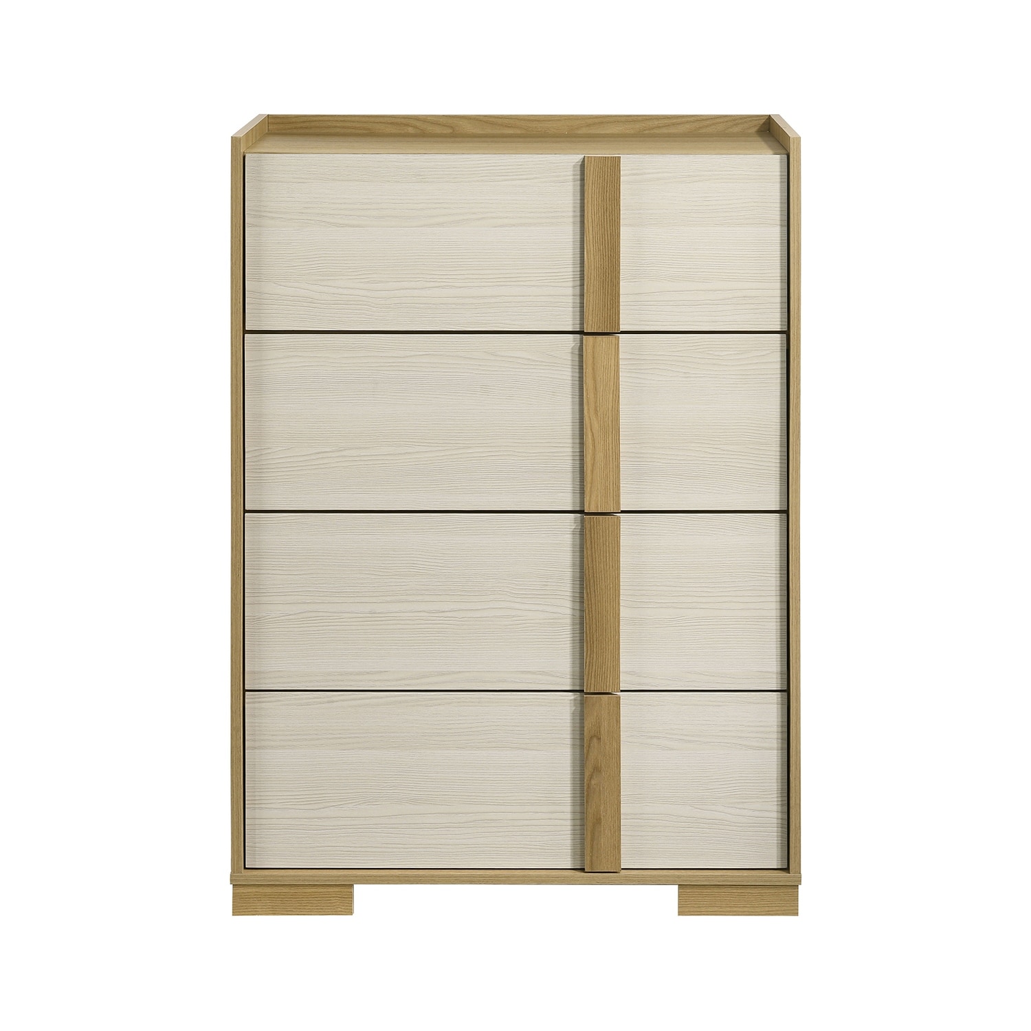Wooden Chest with 4 Drawers in Natural Finish