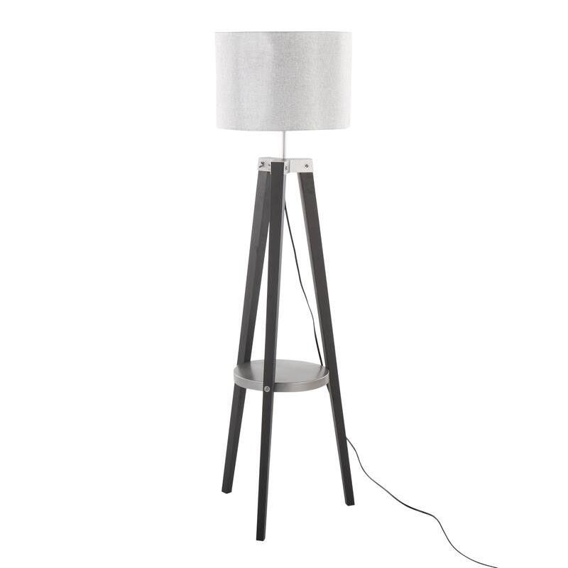 Carson Carrington Compass Tripod Floor Lamp with Shelf